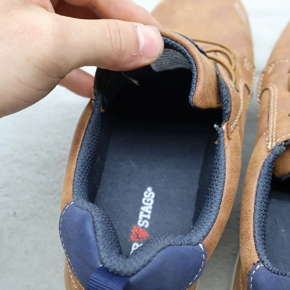 Deer Stags Big Boys 7M Oxford Sneakers‎ Brwn Faux Leather Casual Walk Conrad JR